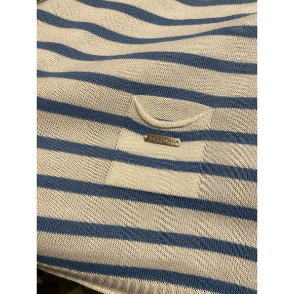 mer sea MERSEA Catalina Sweater Shirt Top One Size Stripes French Blue White GUC - Picture 9 of 16